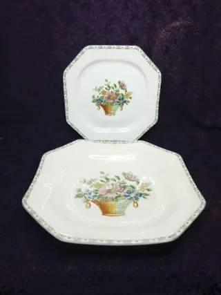 Platos Cartuja de Sevilla - Cesta Flores