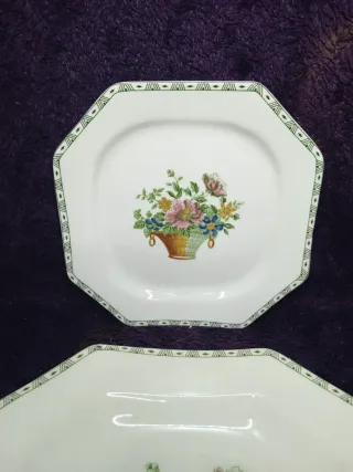 Platos Cartuja de Sevilla - Cesta Flores