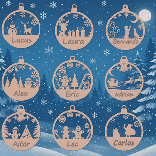 Adornos Navideños Personalizados Madera