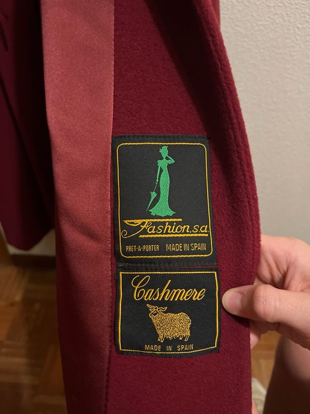 Abrigo largo de mujer de auténtico cashemire