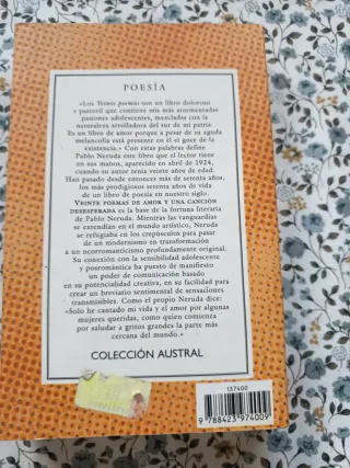 Veinte Poemas De Amor Y Una Cancion Desesperada...
