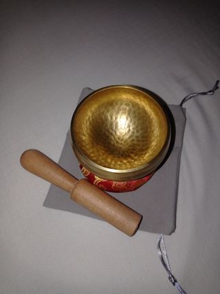 Cuenco Tibetano con Mazo y Cojín
