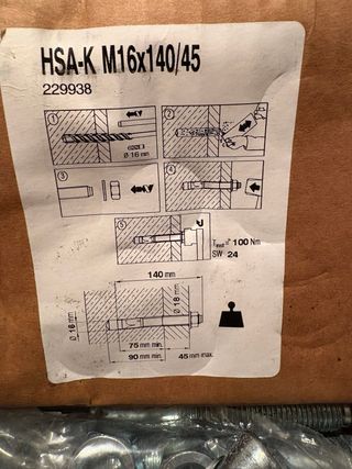 Tacos de expansión para hormigón