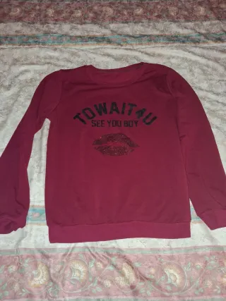 Blusa azul de manga larga