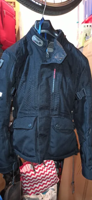 Chaqueta Moto Mujer Negra