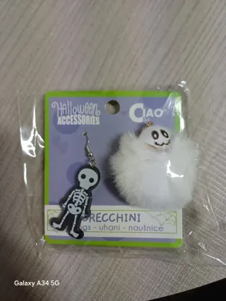 Orecchini Halloween Scheletro e Fantasma