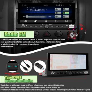 Radio Coche 1 DIN AWESAFE Universal