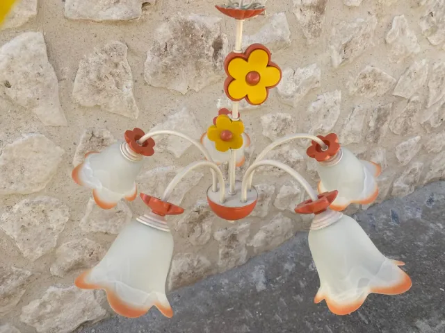 Lámpara de techo infantil flores