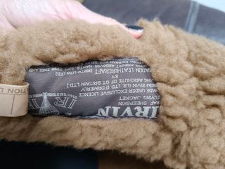 Chaqueta Aviador Piel Marrón y Beige