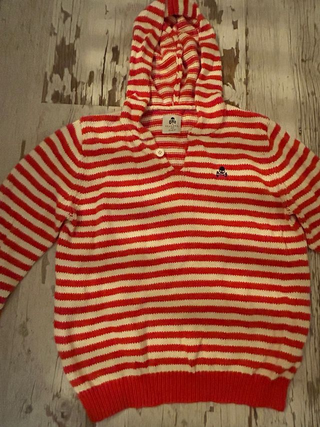 Jersey Scalpers niña rayas rojas y blancas