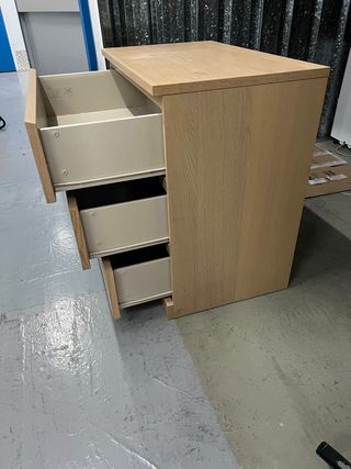 Cómoda de madera 3 cajones