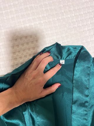 Pijama satén verde talla única