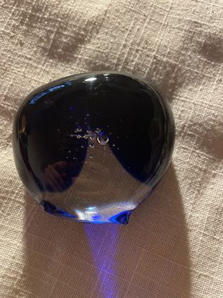 Sasso Vetro Murano Fermacarte Blu