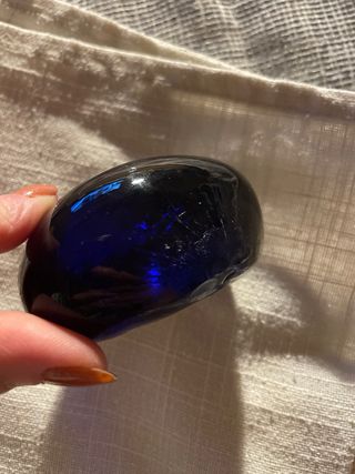 Sasso Vetro Murano Fermacarte Blu