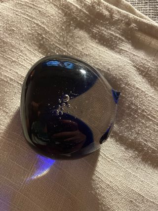 Sasso Vetro Murano Fermacarte Blu