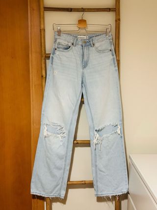 Pantalón Stradivarius D92 Roto Azul