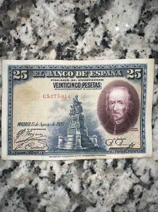 Billete 25 Pesetas Banco de España 1928