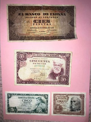 Lote de 8 Billetes Antiguos