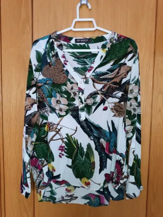 Blusa Menglu Estampado Selva Multicolor