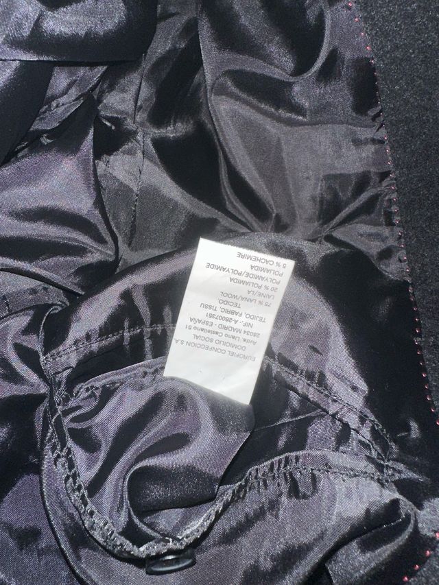 Abrigo largo Cortefiel negro