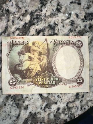 Billete 25 Pesetas Banco de España 1931