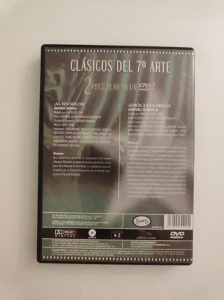 2 DVD Clásicos:Al fin solos y Adiós a las Armas.