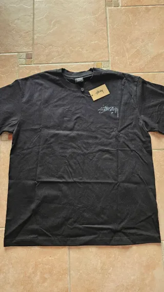 T-shirt Stussy XL Nera Nuova con Cartellino