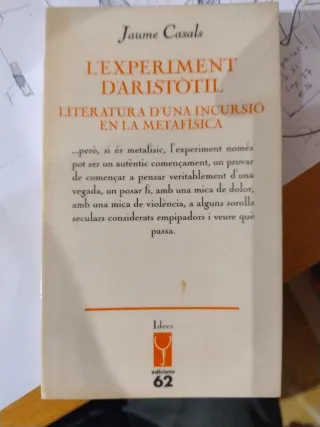 L'experiment d'Aristòtil literatura d'una incur...