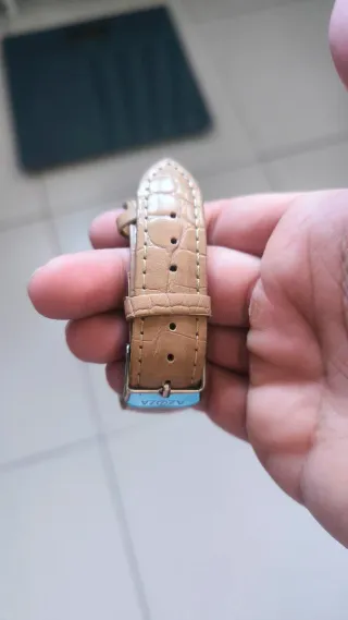 Reloj Correa Piel Marrón y Plata