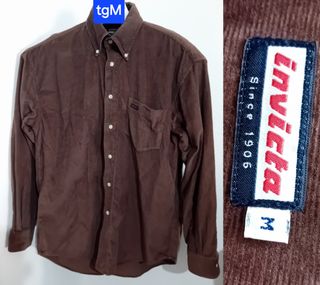 Camicia Invicta velluto marrone tg M/L