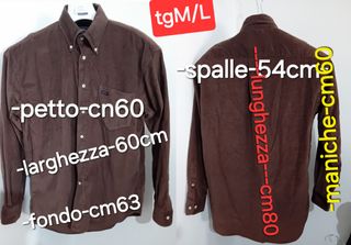 Camicia Invicta velluto marrone tg M/L