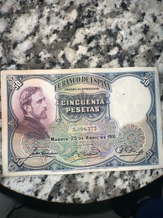 Billete 50 Pesetas Banco de España 1931