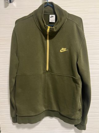 Sudadera Nike Media Cremallera Verde Militar Talla