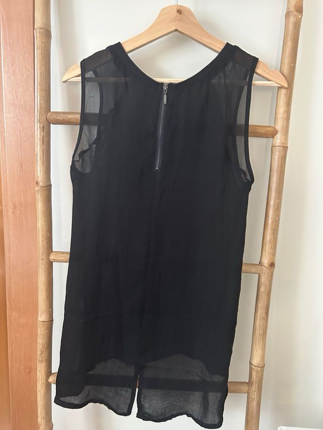 Camisa Gasa Negra Tachuelas