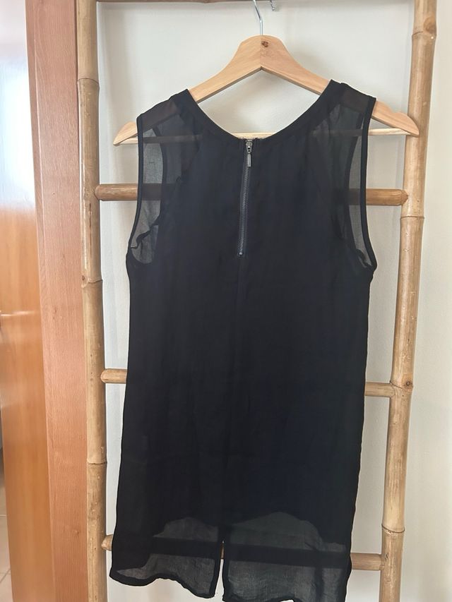 Camisa Gasa Negra Tachuelas