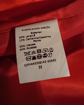 Chaqueta Purificación García Roja Talla M