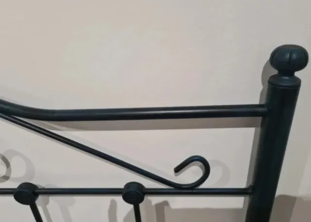 Cabecero de forja negro azulado