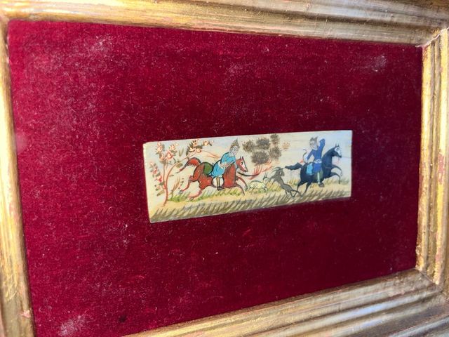 Cuadro Dibujo Persa Caballo Caza