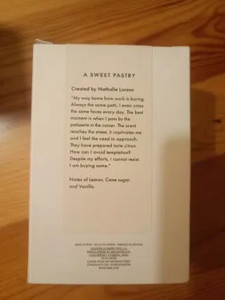 Perfume " A SWEET PASTRY IN PARIS " ZARA 100 ML.