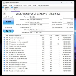 Disco Duro Western Digital 3TB SATA