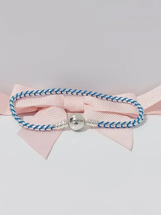 Pulsera Pandora Talla 18 Azul y Plata