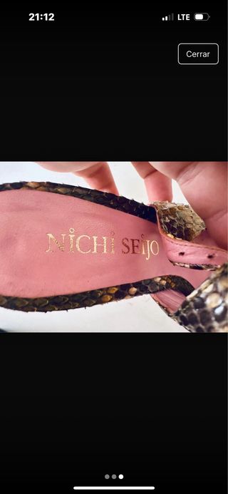 Zapatos de tacón slingback piel serpiente