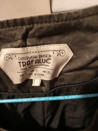 Chaleco Zara Talla S/36/8 Verde Oliva