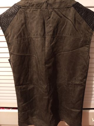 Chaleco Zara Talla S/36/8 Verde Oliva