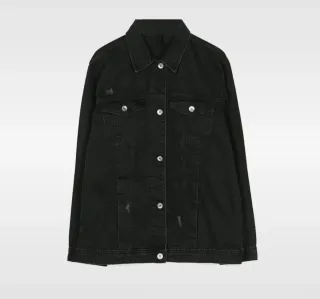 Chaqueta vaquera oversize negra