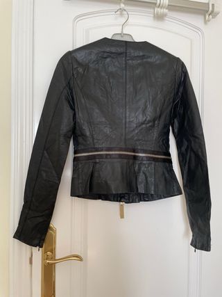 Cazadora Elisabetta Franchi Piel Negra