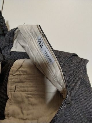 Pantalón de vestir Zara gris