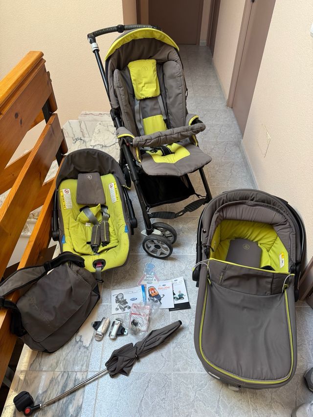 Silla de paseo, capazo y huevo bebé marca hané