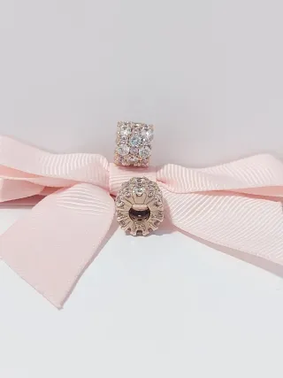 Pendientes Pandora Oro Rosa y Circonitas