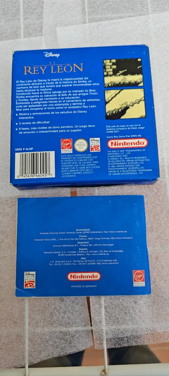 Escucho ofertas, El Rey León Game Boy Disney Ninte